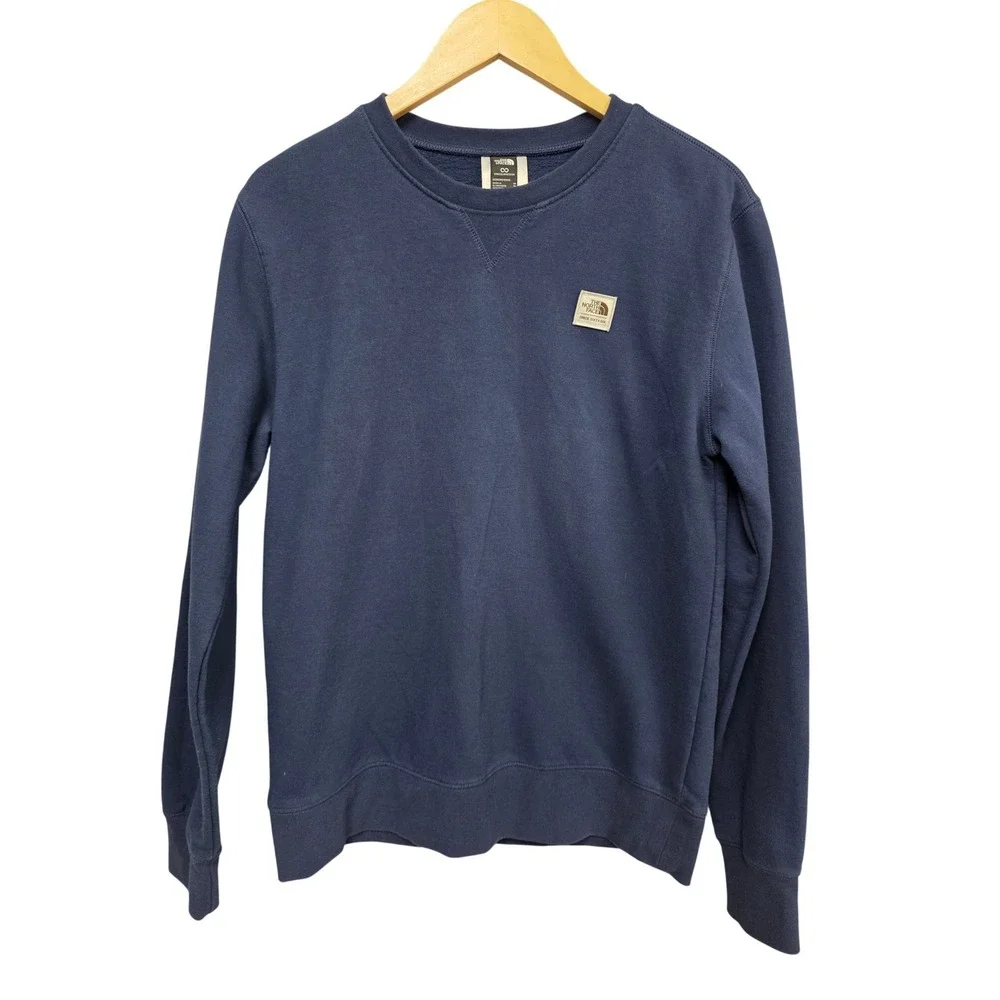 The North Face Crewneck Sweatshirt Men Medium Navy Blue Gorpcore Outdoor EUC